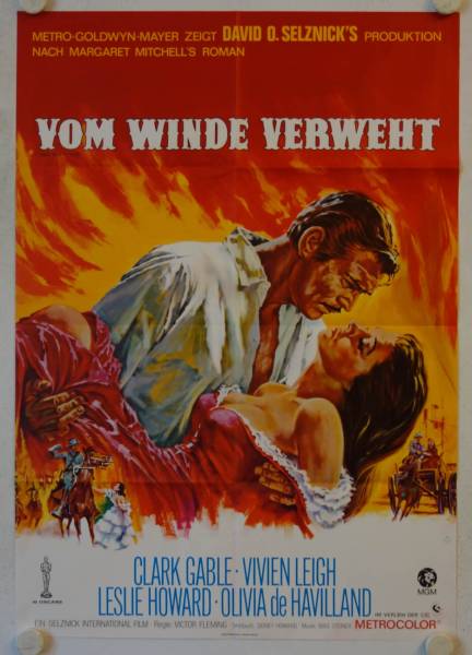 Gone with the Wind re-release german movie poster
